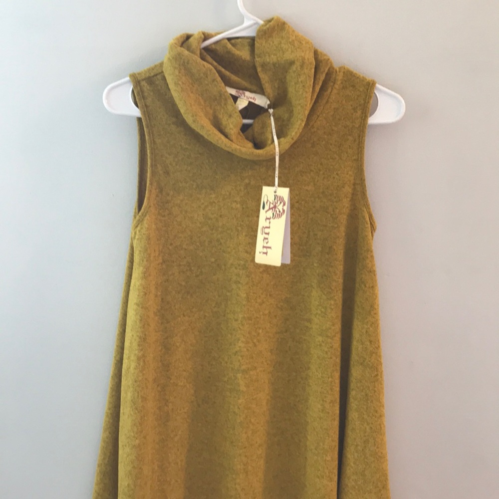 Yellow sleeveless dress